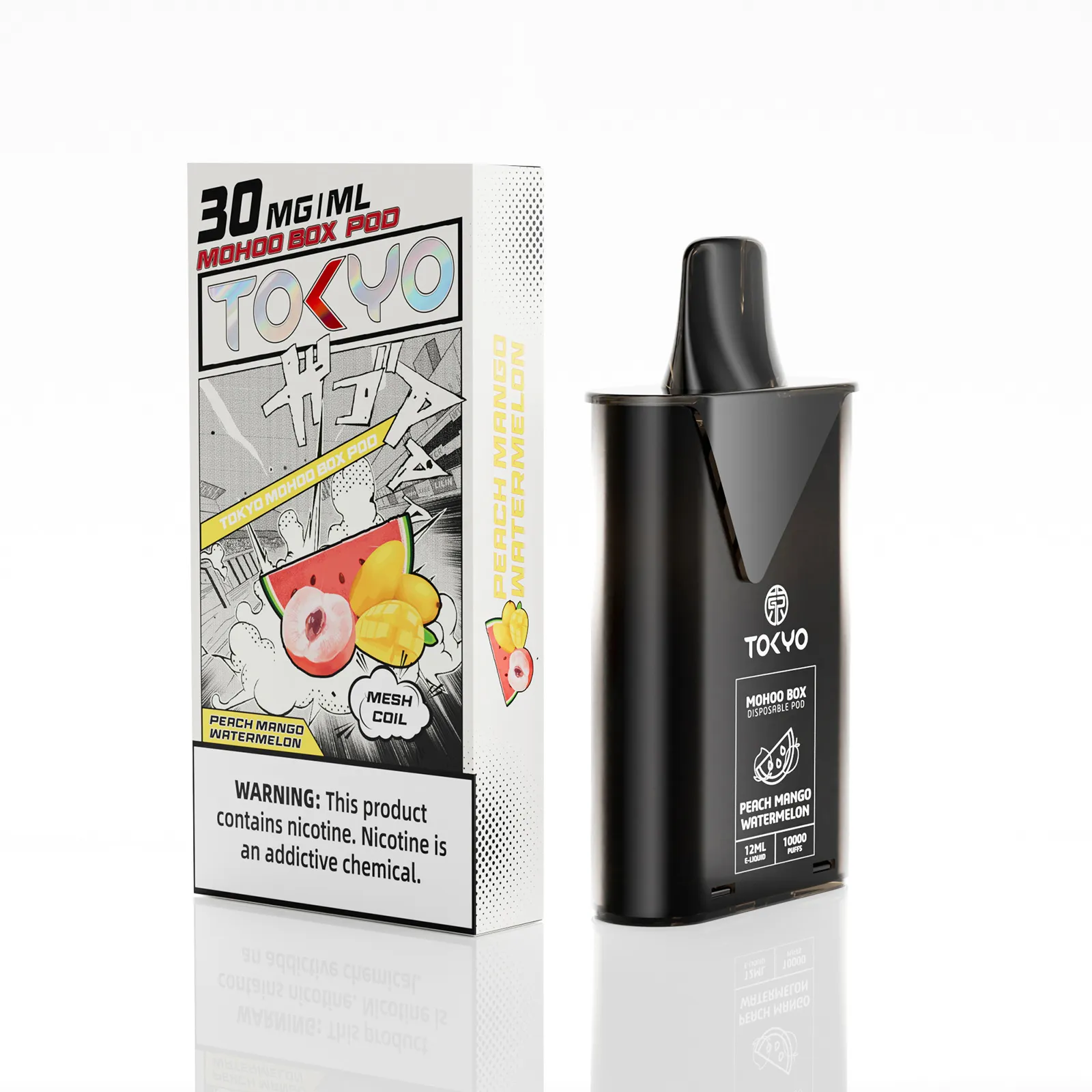 西瓜蜜桃芒果口味 東京魔盒電子煙彈 - 濃郁夏日果香,純正味蕾體驗:圖片 2